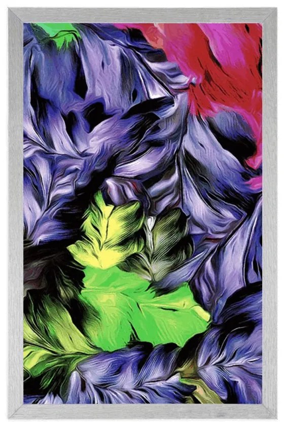 Plagát retro ťahy kvetov - 30x45 white