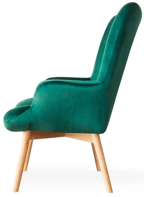 Kreslo MOSS zamatové zelené SS22 925799