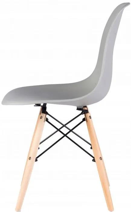ModernHome Jedálenská stolička sada 4 ks - svetlo šedej, PC-005 LIGHT GREY