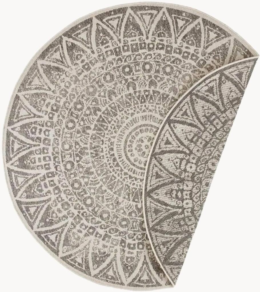 Okrúhly obojstranný koberec do interiéru/exteriéru Lilja