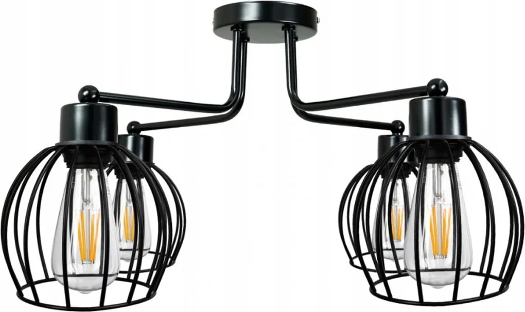 Závesná lampa DRON 4xE27 - DRÔT