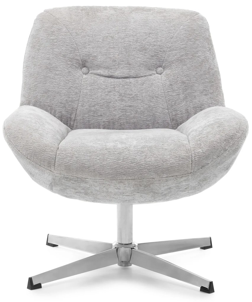 Otočné relaxační křeslo LUNNO šedé