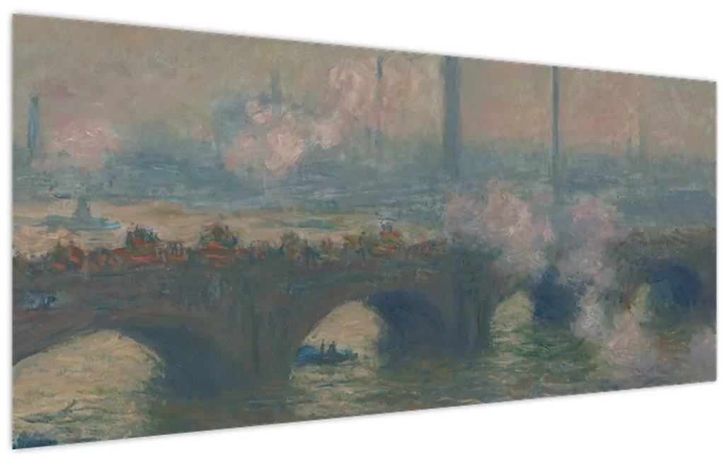 Obraz - Claude Monet, Waterloo Bridge, Gray Day, reprodukcia (120x50 cm)