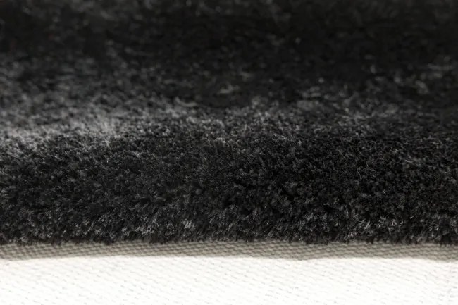 Kúpeľňový koberček Malmo čierny, kruh