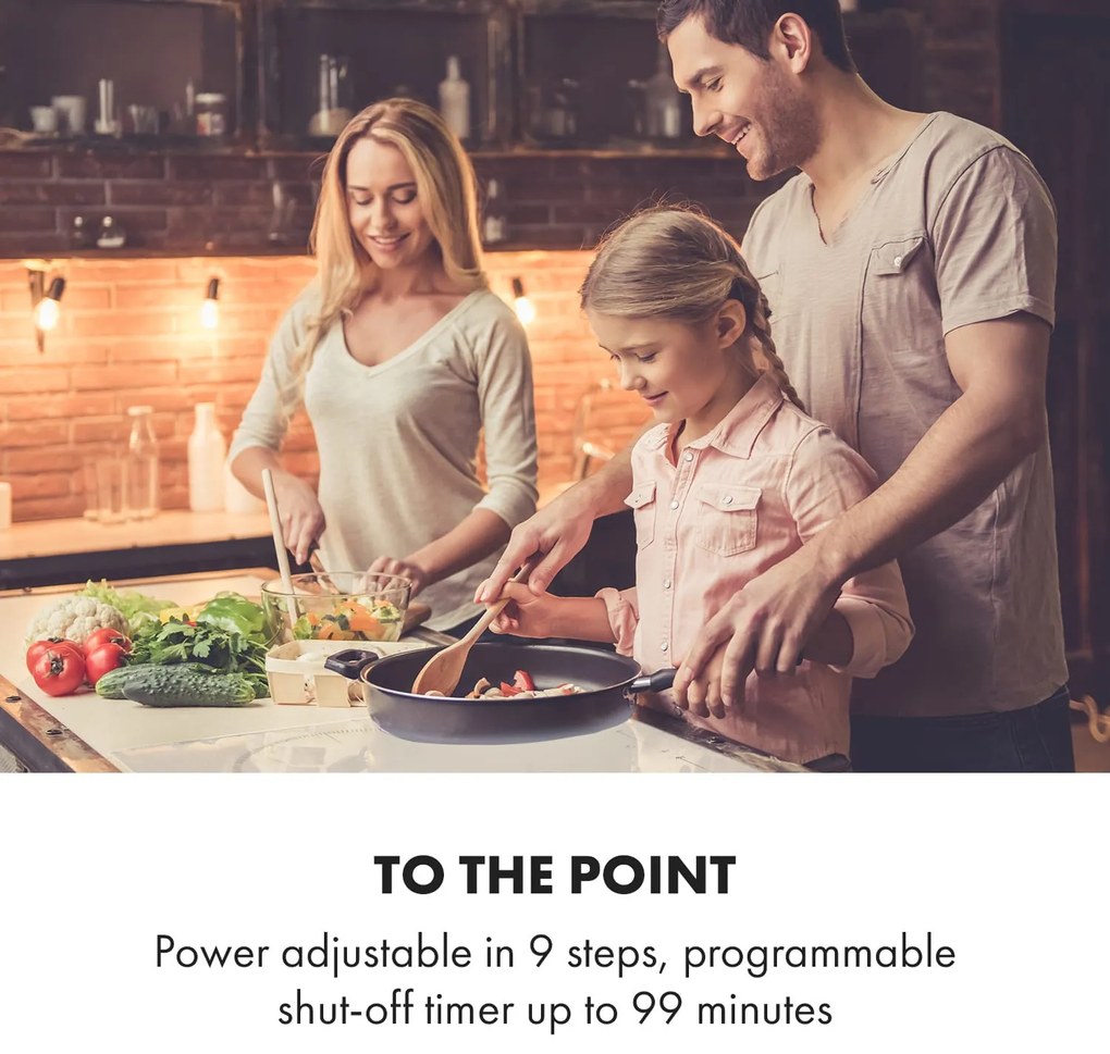 Klarstein Delicatessa 77 Hybrid, vstavaná indukčná varná doska, 7000 W, 4 zóny