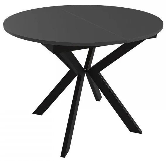 Rozkladací jedálenský stôl Ulania 100, Farba: Čierna/čierny molet