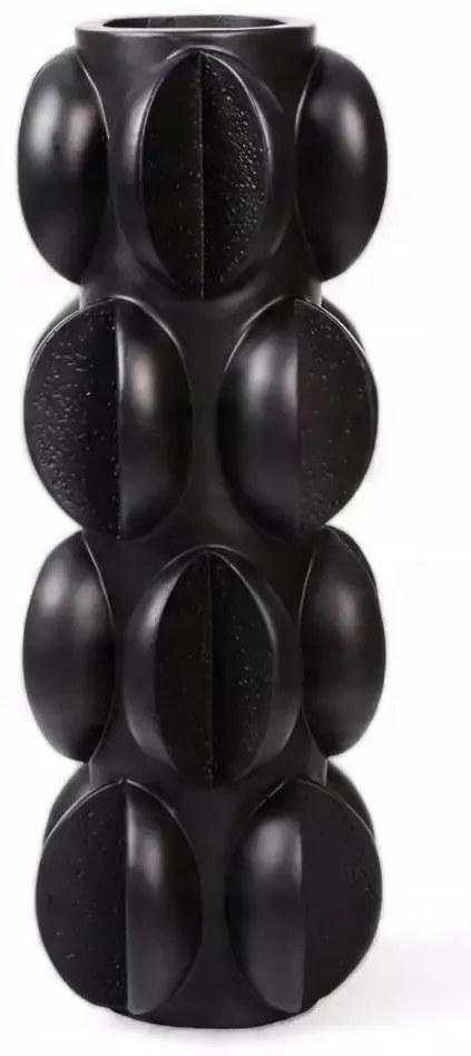 Váza 37x15 cm živica/matná čierna