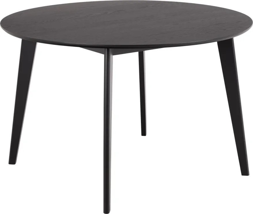 Okrúhly jedálenský stôl Roxby 120 cm čierny