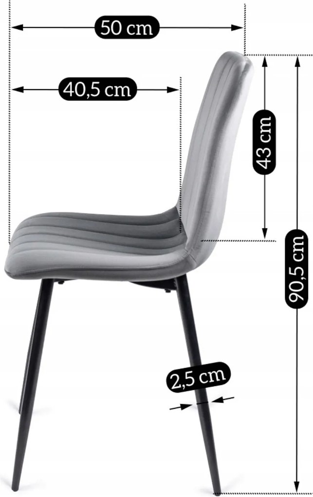 Čalúnená jedálenská stolička IBIS sivá