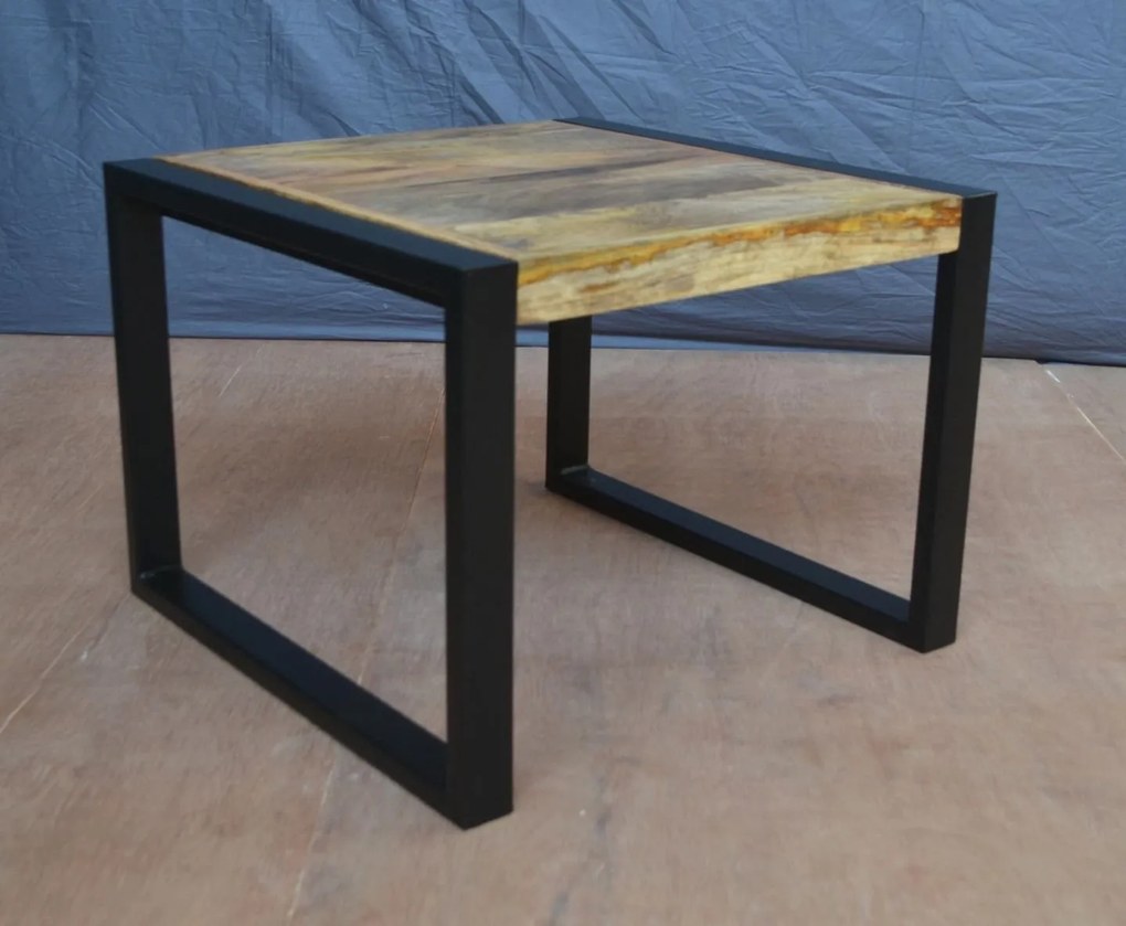 furniture-nabytek.cz - Konferenčný stolík kov drevo mango 60x45x60