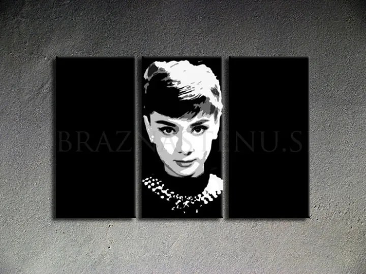 Ručne maľovaný POP Art obraz Audrey HEPBHURN | rôzne rozmery