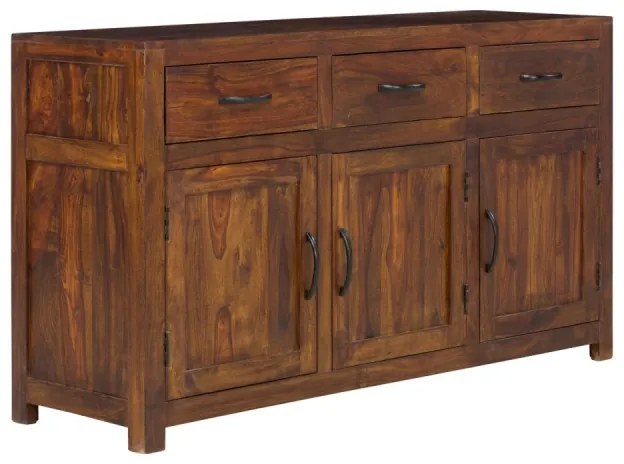 furniture-nabytek.cz - Masívny príborník Palison z palisandru, lakovaný, hnedý – 140×42×80 cm