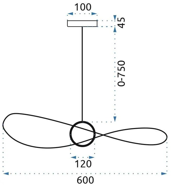 Toolight - LED závesné lamelové svietidlo 60cm APP210-3CPR, čierna, OSW-08475