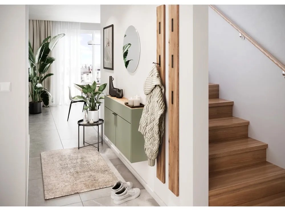 Šalviová zelená skrinka 110x57x22 cm Ameca – Germania