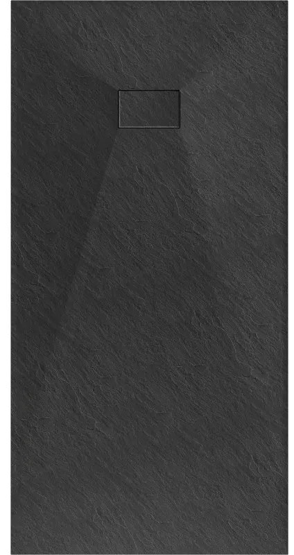 Mexen Hugo, SMC obdĺžniková sprchová vanička 170 x 80 cm, čierna matná, 42708017