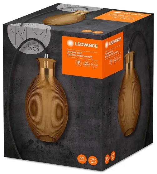 Ledvance - Stolná lampa GRAPE 1xE27/40W/230V oranžová