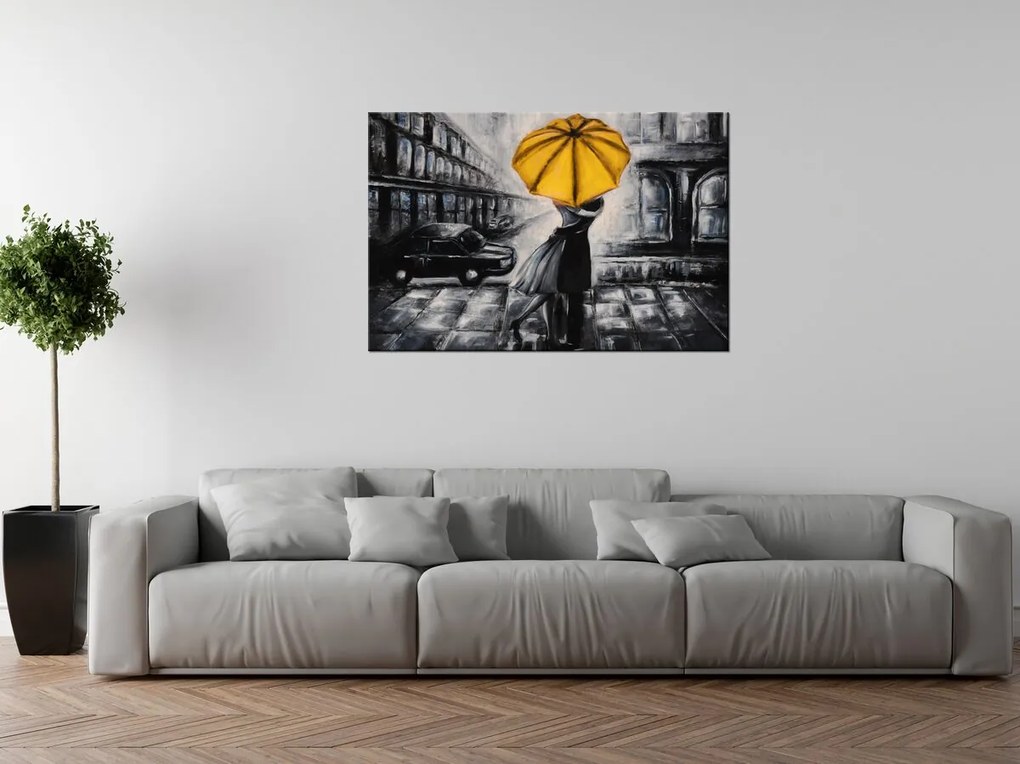 Gario Obraz na plátne Žltý bozk v daždi Rozmery: 90 x 60 cm