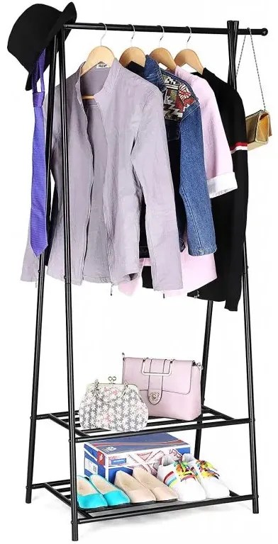 Stojan na oblečenie Luca čierny