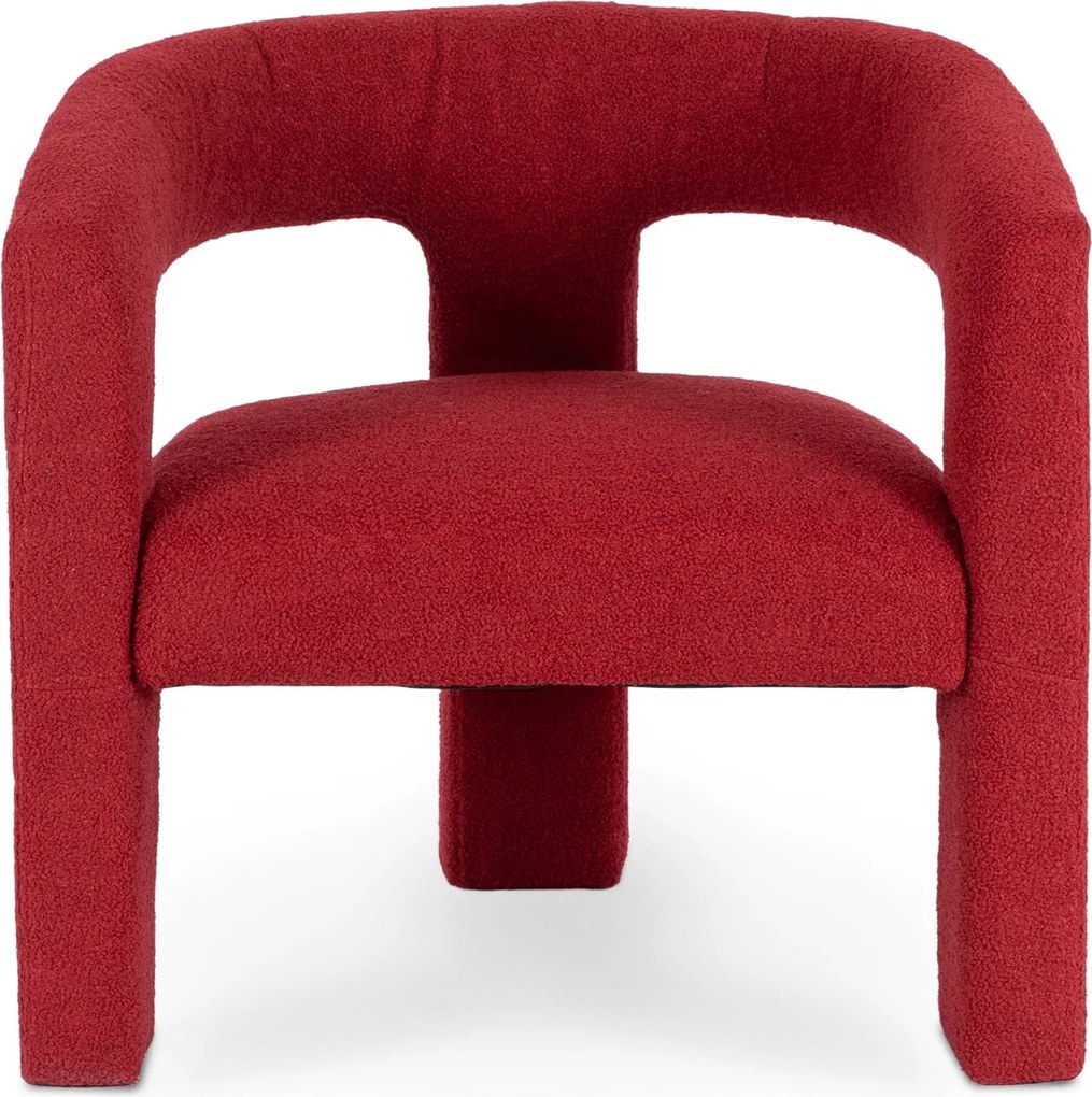 Relaxačné kreslo ARVEX – bordové bouclé