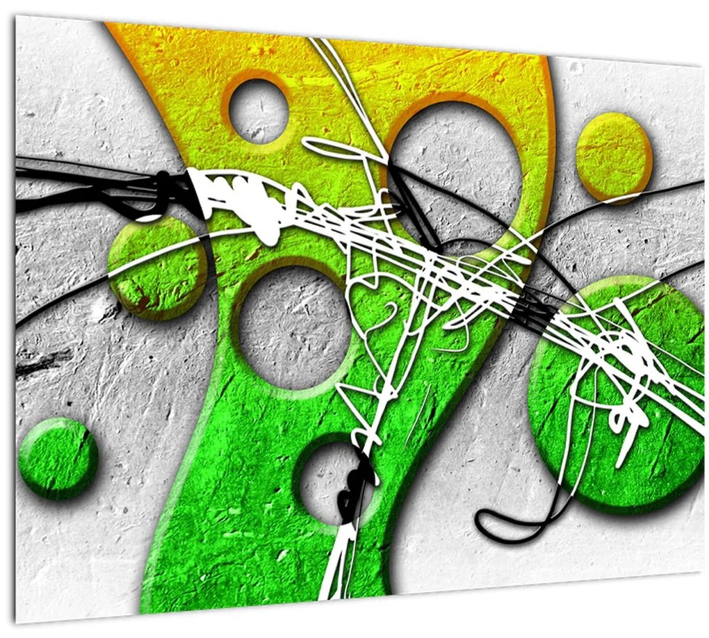 Abstraktný sklenený obraz (70x50 cm)