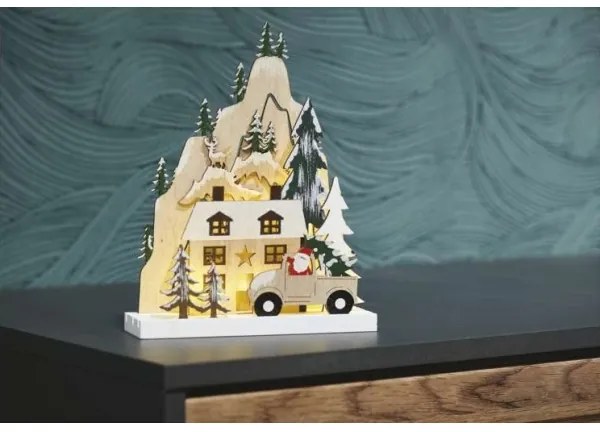 LED Vianočná dekorácia  10xLED/2xAA béžová