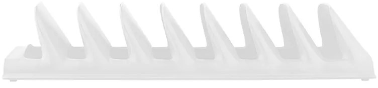 ALTOM Držiak, stojan na pokrievky, taniere, veká - 7 pozícií, plastový - biely