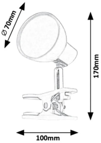 Rabalux 1479 - LED Lampa s klipom NOAH LED/5W/230V