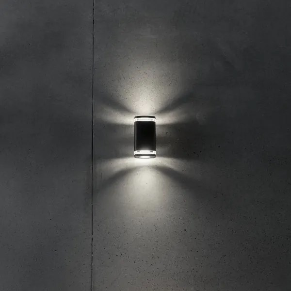 Kanlux 38886 - Vonkajšie nástenné svietidlo ZEVI 2xGU10/10W/230V IP54 čierna