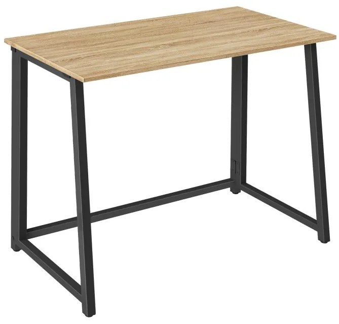 Počítačový stôl MAX - dub sonoma / čierne nohy