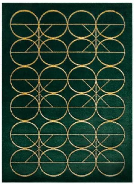 Dywany Łuszczów, Kusový koberec Emerald 1010 green and gold, 160x220, zelená, kancelária