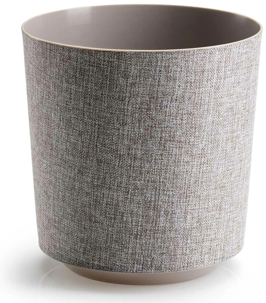 PLASTOVÝ KVETINÁČ ALOE TX 19,5X20 CM BÉŽOVÁ