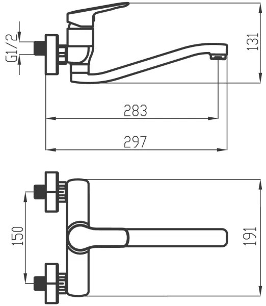 Novaservis - Drezová/umývadlová batéria METALIA lesklý chróm