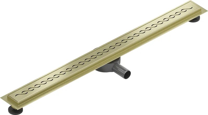 Mexen Flat 360° M18 sprchový žľab 100 cm, zlatá matná, 1A23100-40