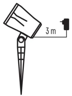 LED Vianočný vonkajší projektor LED/3,6W/230V IP44 biela