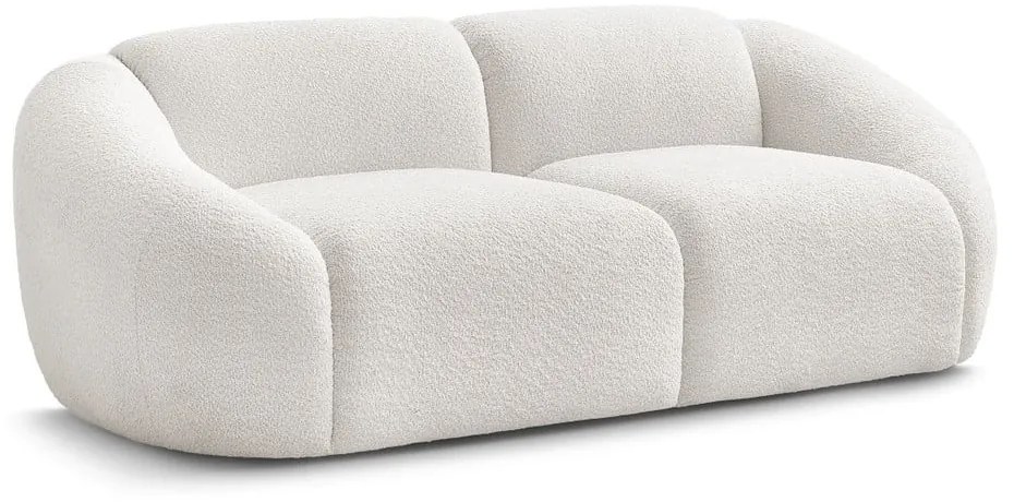 Biela pohovka z textílie bouclé 230 cm Tina – Bobochic Paris