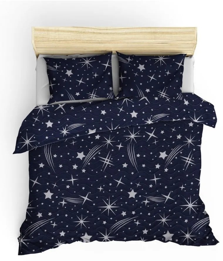 Prešívaný pléd a 2 obliečky na vankúš Polle, 200 × 220 cm