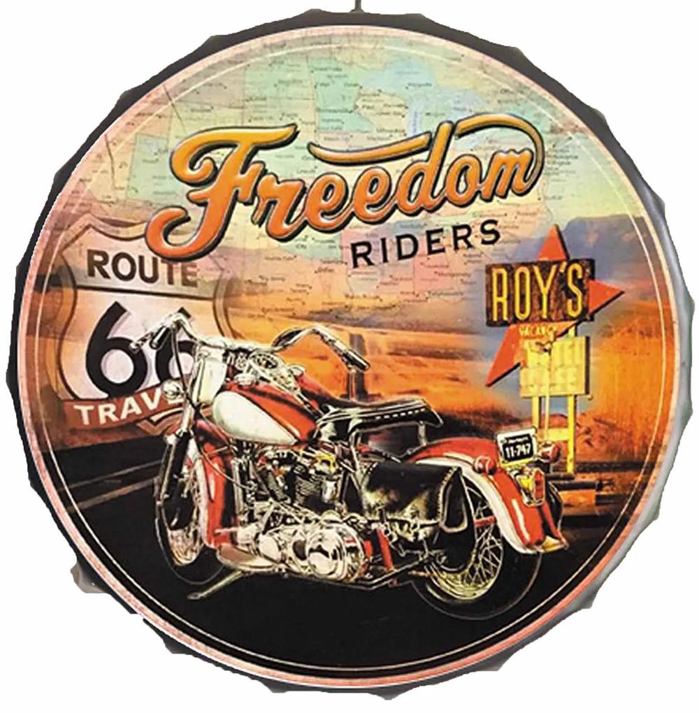 Ceduľa vrchnák Freedom Riders Route 66
