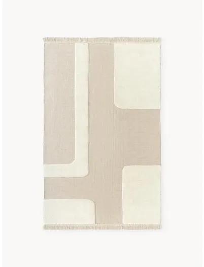 Ručne tkaný koberec's reliéfnym vzorom Laine