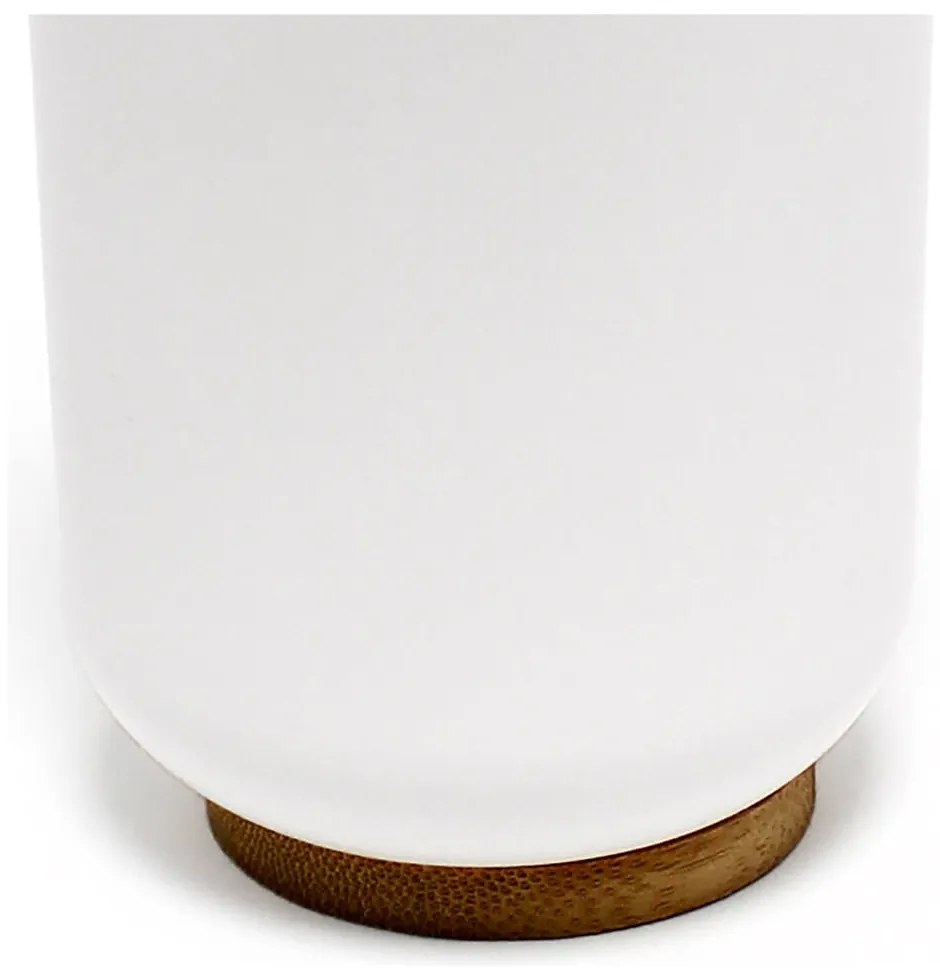 Biely plastový téglik na zubné kefky Smart – douceur d'intérieur