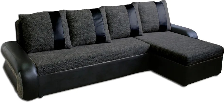Rohová sedačka TIKO 2, sivý berlin 02/čierna eko