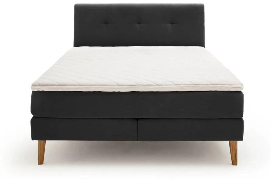 Antracitová boxspring posteľ 180x200 cm Stockholm – Meise Möbel