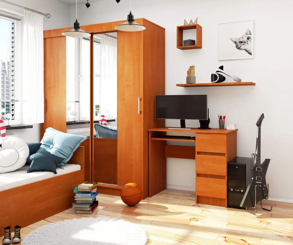 Písací stôl A-6 90 cm jelša pravý