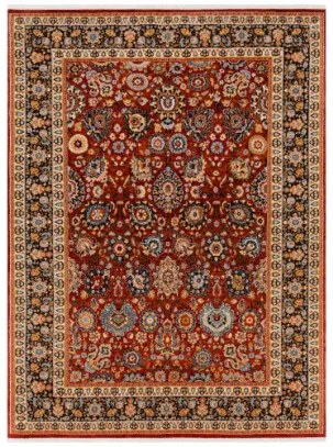 Koberec KESHAN Fredzle, Ornament, ramka orientálny 7573/53577 bordo / granát