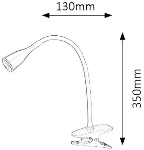Rabalux 4198 - LED Stolná lampa s klipom JEFF 1xLED/4,5W/230V