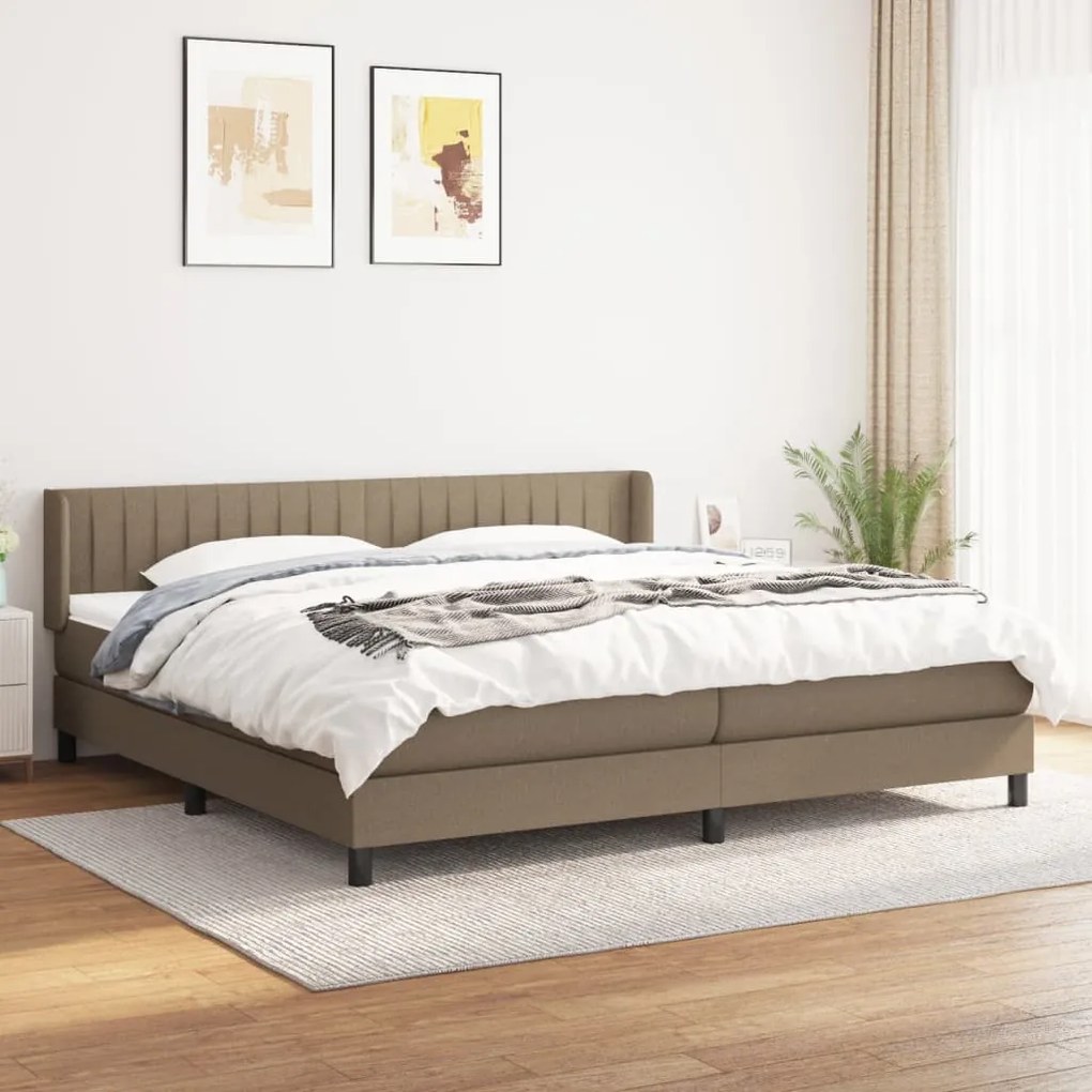 Boxspring posteľ s matracom sivohnedý 200x200 cm látka 3129901