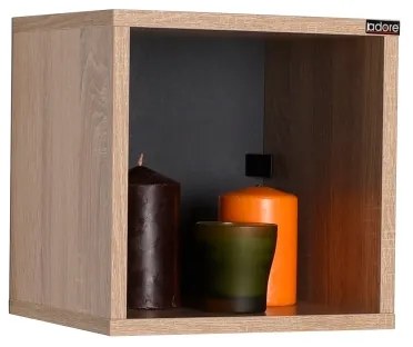 Nástenná polica 33x33 cm hnedá