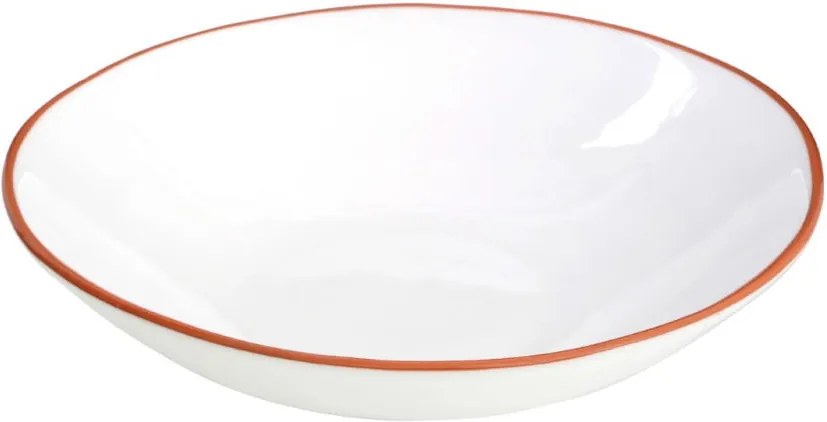 Biely servírovací tanier na cestoviny z glazovanej terakoty Premier Housewares