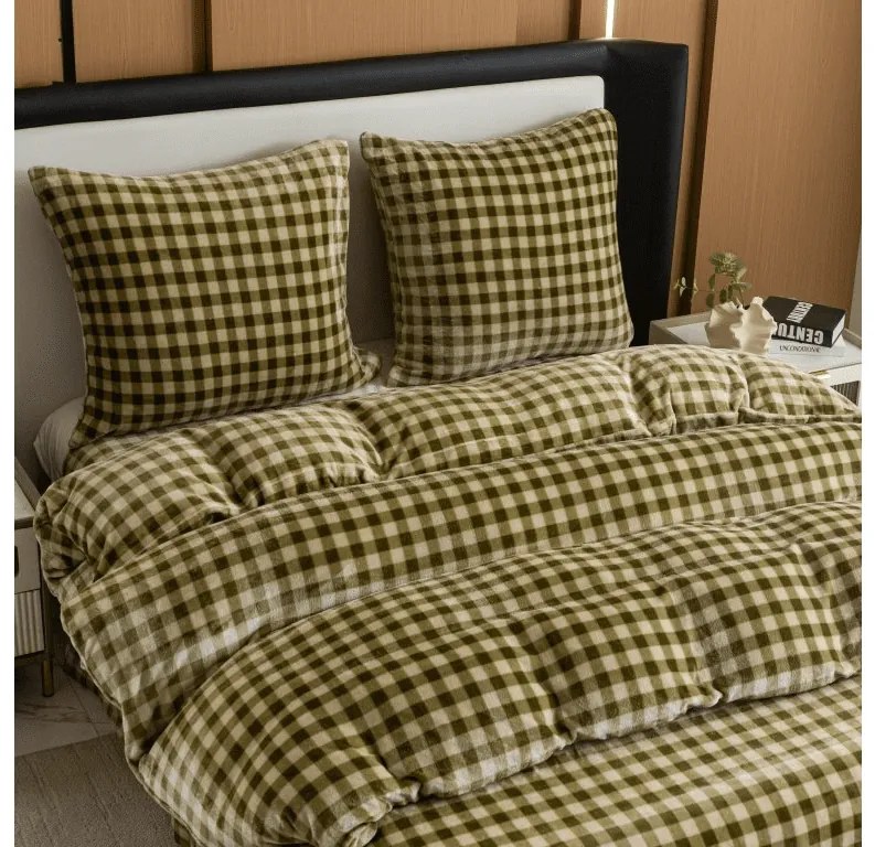 Mikroplyšové obliečky KELVIO zelené Rozmer obliečky: 70 x 90 cm | 140 x 200 cm