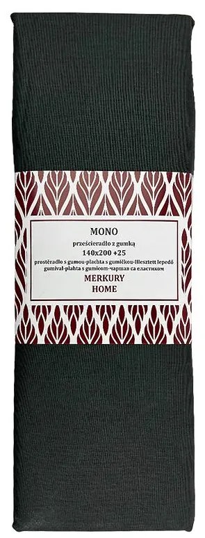 Napínacia plachta Mono bavlna antracit 140x200 + 25 Merkury Home