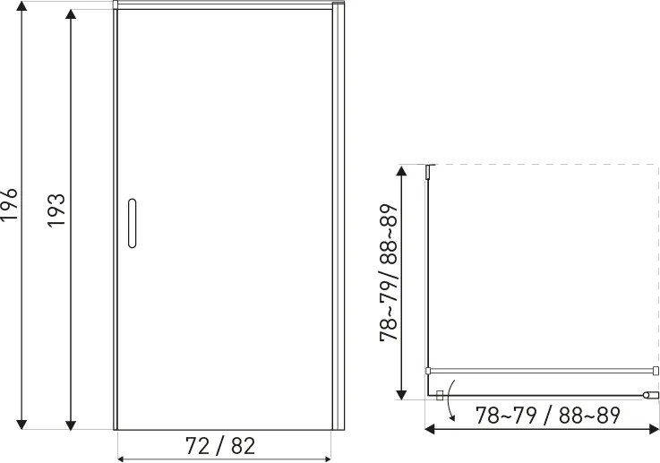 Novoterm Štvorcový sprchový kút NV-Hera 90x90 čierna/transparent - bez vaničky